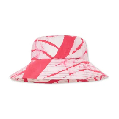 Studio 189 Women's Hand-batik Bucket Hat In Pink White