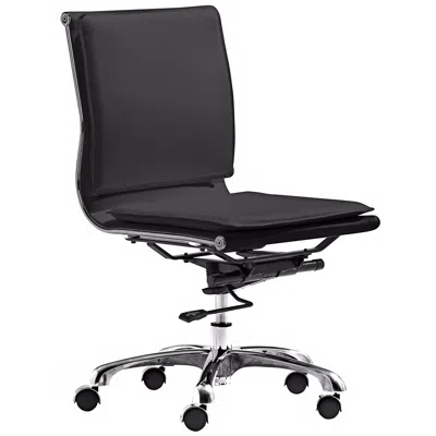 Studio 55d Aidan Black Armless Adjustable Office Chair