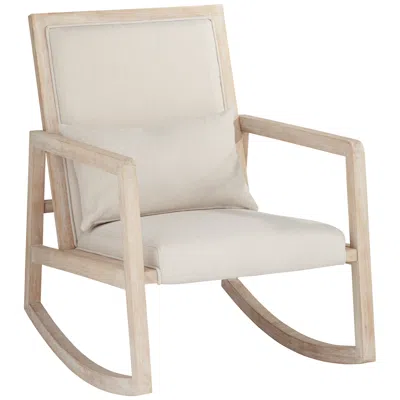Studio 55d Ava Light Cream And Wash Wood Modern Rocking Chair