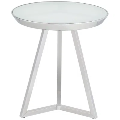 Studio 55d Carrie 18 1/4" High Modern Glass And Chrome End Table