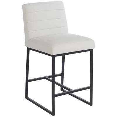 Studio 55d Chastain Off-white 26" Seat Height Upholstered Counter Stool