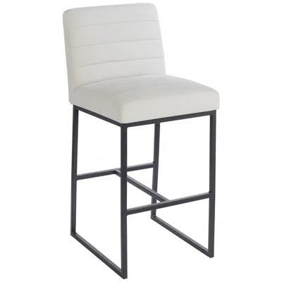 Studio 55d Chastain Off-white 30" Seat Height Upholstered Barstool