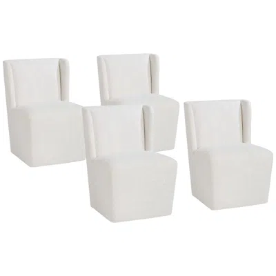 Studio 55d Collette Nathan Wheat Upholstered Dining Chair With Hidden Casters Set Of 4