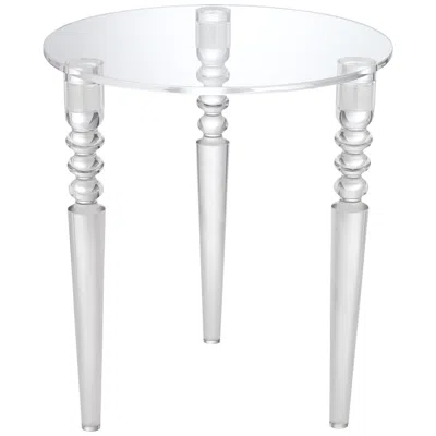 Studio 55d Emily 17 3/4" Wide Clear Acrylic Modern Tripod Side Table