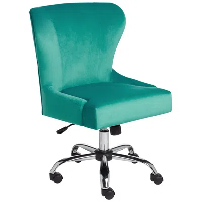 Studio 55d Erin Teal Fabric Adjustable Office Chair