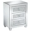 Studio 55d Gia 20" Wide Mirrored Silver 3-drawer Side Table