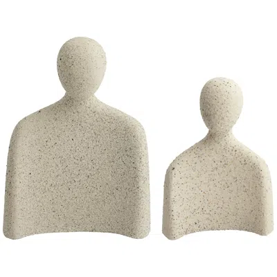 Studio 55d Incognito Matte White Figurines Set Of 2