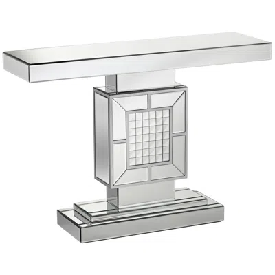 Studio 55d Medina 44" Wide Mosaic Mirrored Console Table