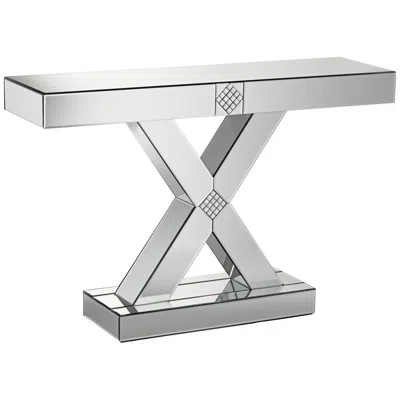 Studio 55d Medina 46 1/2" Wide Mosaic X-frame Mirrored Console Table