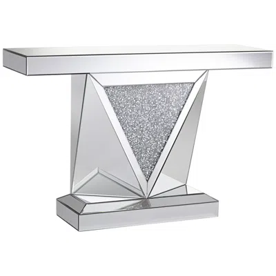 Studio 55d Milla 47 1/2" Wide Geometric-cut Mirrored Console Table