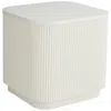 Studio 55d Murphy 18 1/4" Wide White Pleated Side Table