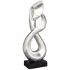 Studio 55d Open Infinity 24 1/2" High Silver Finish Modern Sculpture In White
