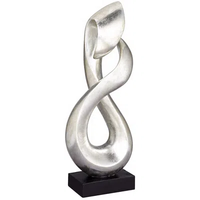 Studio 55d Open Infinity 24 1/2" High Silver Finish Modern Sculpture In White