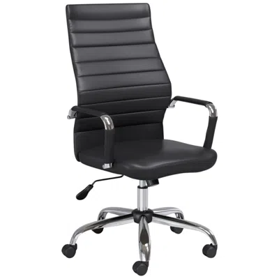 Studio 55d Primero Black Faux Leather Adjustable Office Chair
