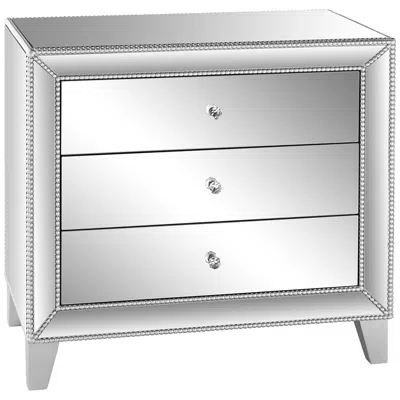 Studio 55d Studio 55 Liza 30" Wide Mirrored 3-drawer Accent Table