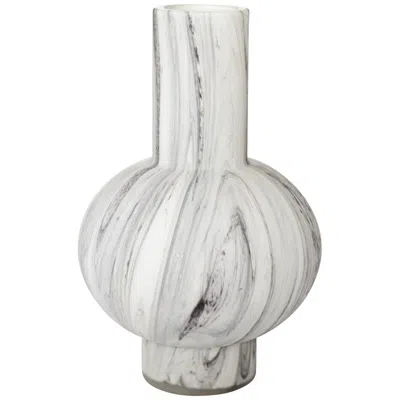 Studio 55d Taos Matte Black & White 11 3/4"h Decorative Vase