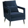 Studio 55d Tilman Blue Fabric Tufted Accent Chair
