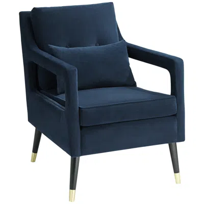 Studio 55d Tilman Blue Fabric Tufted Accent Chair