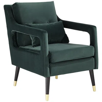 Studio 55d Tilman Hunter Green Modern Accent Chair
