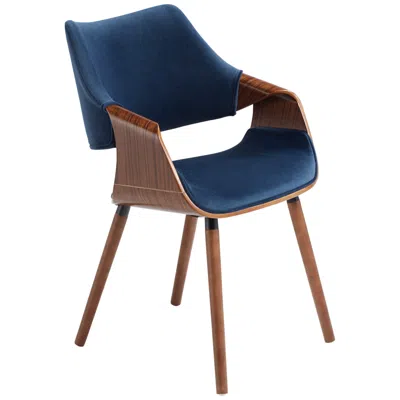 Studio 55d Westin Blue Fabric And Beech Wood Dining Chair
