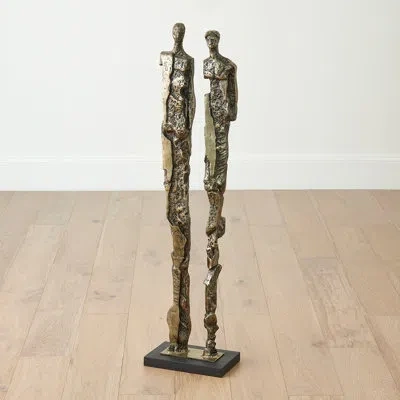 Studio A Home Abstract Couple Sculpture-brass In Brown