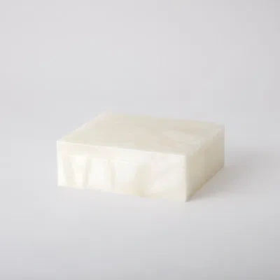 Studio A Home Alabaster Amenities Box In White