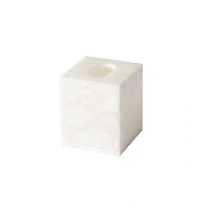 Studio A Home Alabaster Tissue Box In White