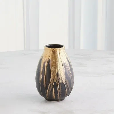 Studio A Home Cauldron Vase-gold-med In Black;gold