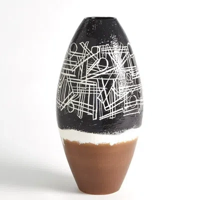 Studio A Home Celebration Vase In Black;white