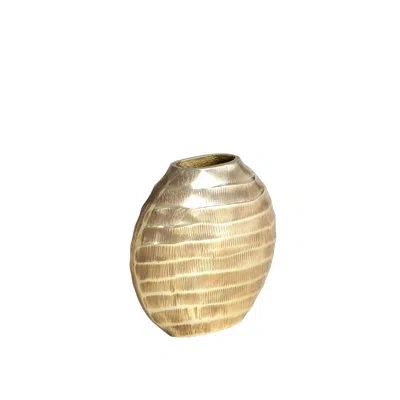 Studio A Home Chased Oval Vase-antique Brass
