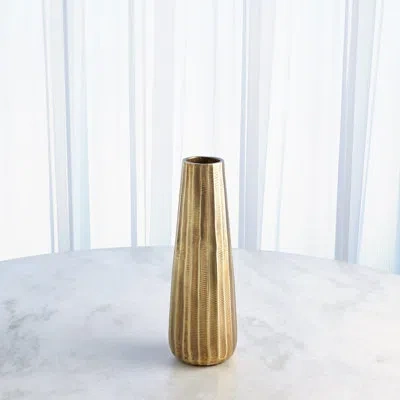 Studio A Home Chased Round Vase-antique Brass
