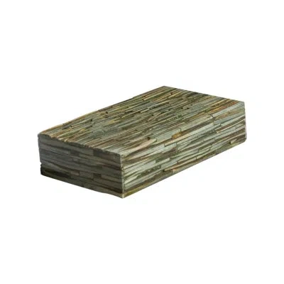 Studio A Home Chiseled Bone Box-forest In Green