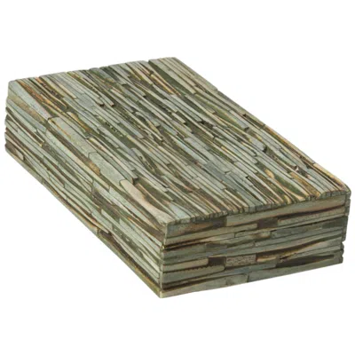 Studio A Home Chiseled Bone Forest Tint Large Rectangular Box With Lid