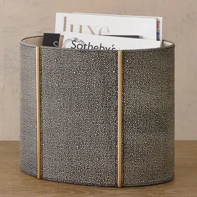 Studio A Home Churchill Oval Wastebasket In Brown,beige