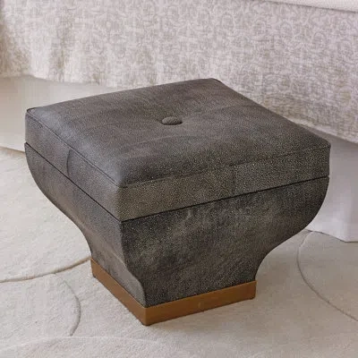 Studio A Home Churchill Storage Ottoman In Gray