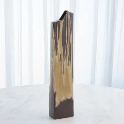 Studio A Home Column Splash Vase-umber-lg In Umber,camel