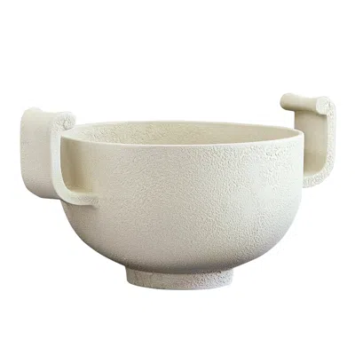 Studio A Home Copenhagen 17" Wide White Decorative Modern Ceramic Bowl