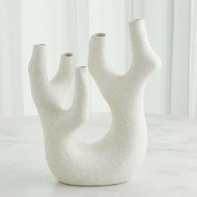 Studio A Home Creation Handmade Earthenware Table Vase In White