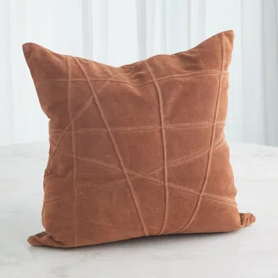 Studio A Home Crossroads Suede Pillow-rust In Red