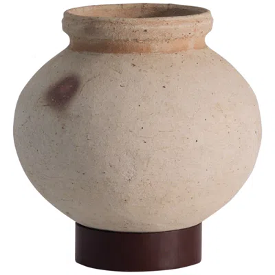 Studio A Home Desert Water Flat Tan 10" High Terracotta Decorative Pottery