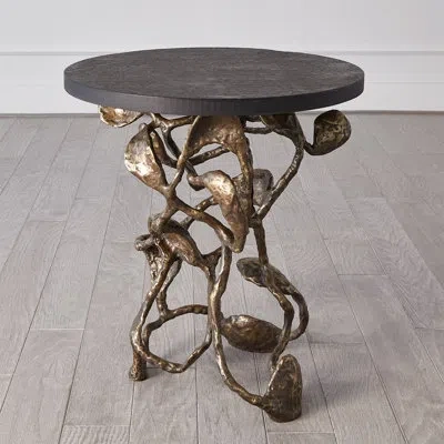 Studio A Home Drift Table-faux Bronze In Black