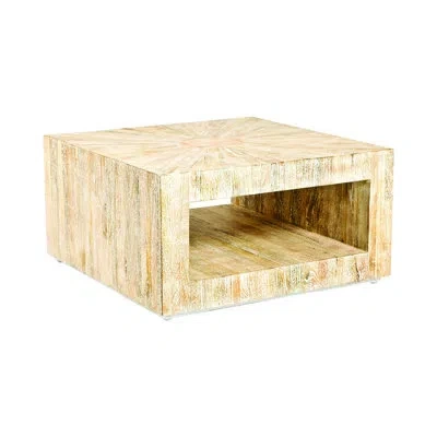 Studio A Home Driftwood Square Coffee Table In Cream