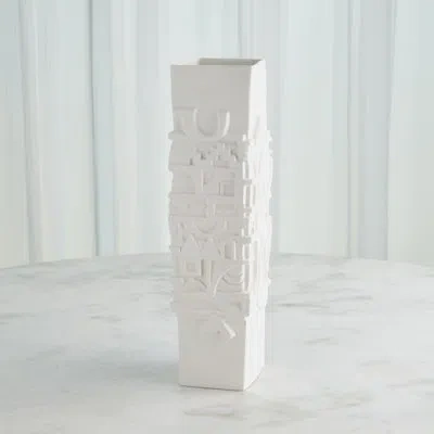 Studio A Home Earthenware Table Vase In White
