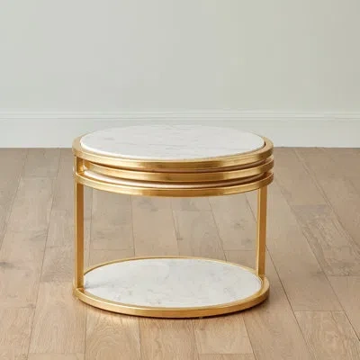 Studio A Home Eclipse Cocktail Table-dawn In White