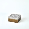 Studio A Home Eggshell Box Leaf In Black;white