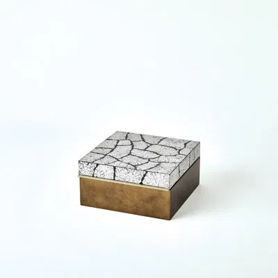 Studio A Home Eggshell Box Leaf In Black;white