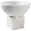 Studio A Home Elements White Marble Bowl On Tilt Block