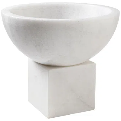 Studio A Home Elements White Marble Bowl On Tilt Block