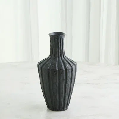 Studio A Home Emperor Handmade Earthenware Table Vase In Black