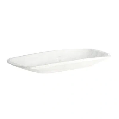 Studio A Home Faux Timber Rectangular Bowl-matte White